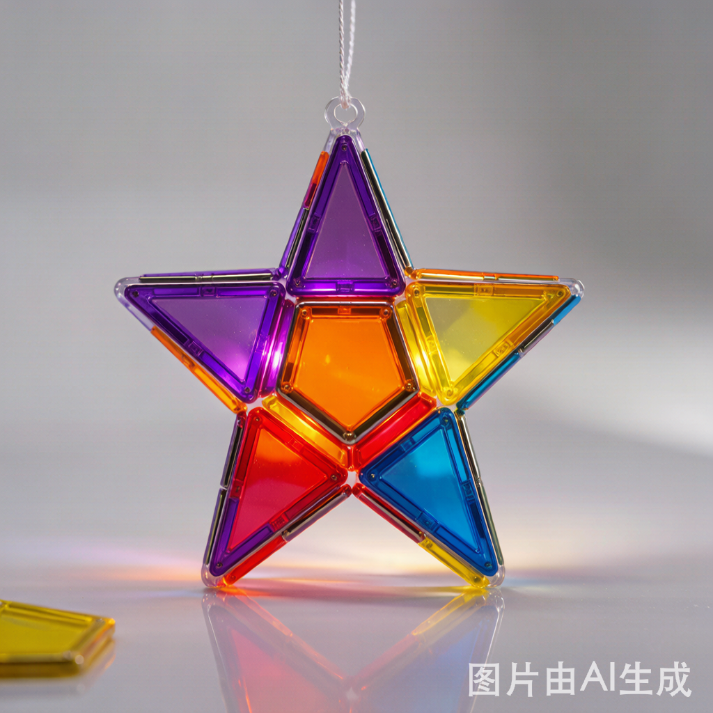 磁力片星星挂饰特写