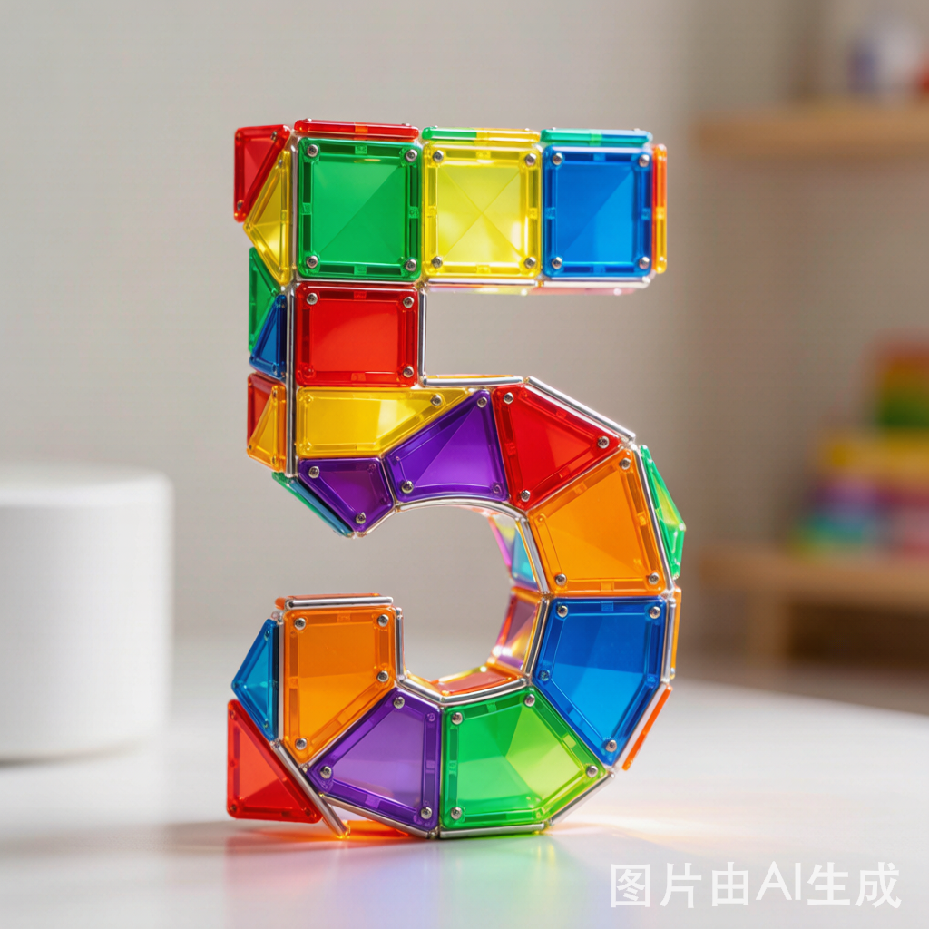 磁力片数字生日牌特写