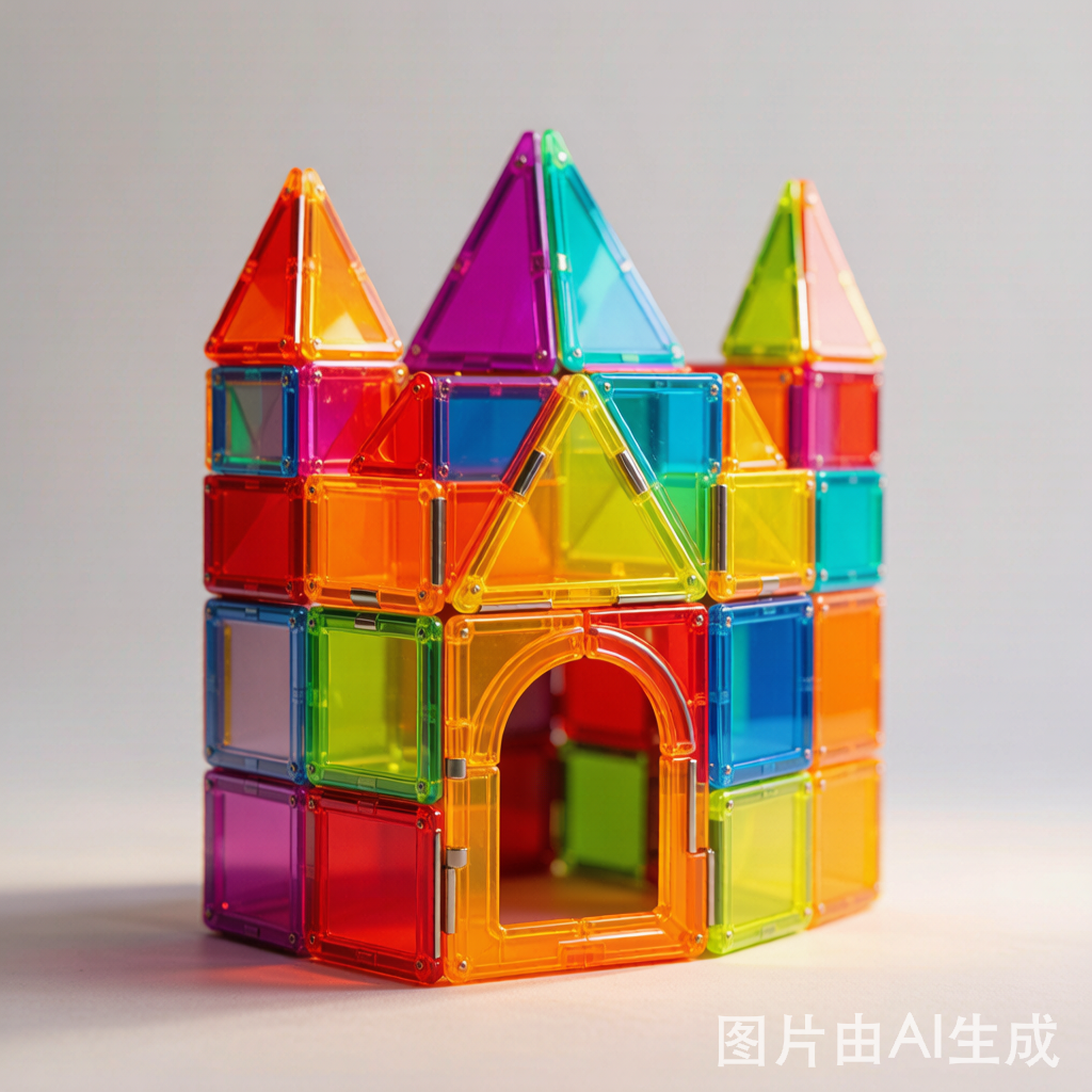 磁力片派对城堡帐篷特写